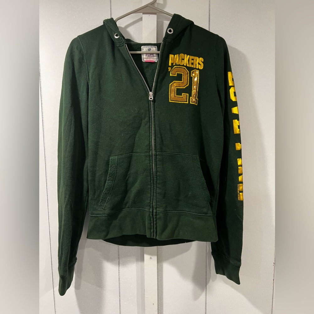 PINK Packers Zip Up Hoodie